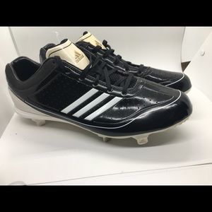 Adidas Adizero Diamond King Baseball Cleats Sz 14 Black And White Metal